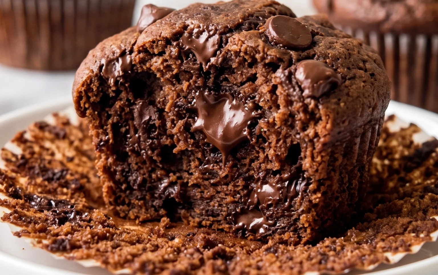 Double Chocolate Zucchini Muffins