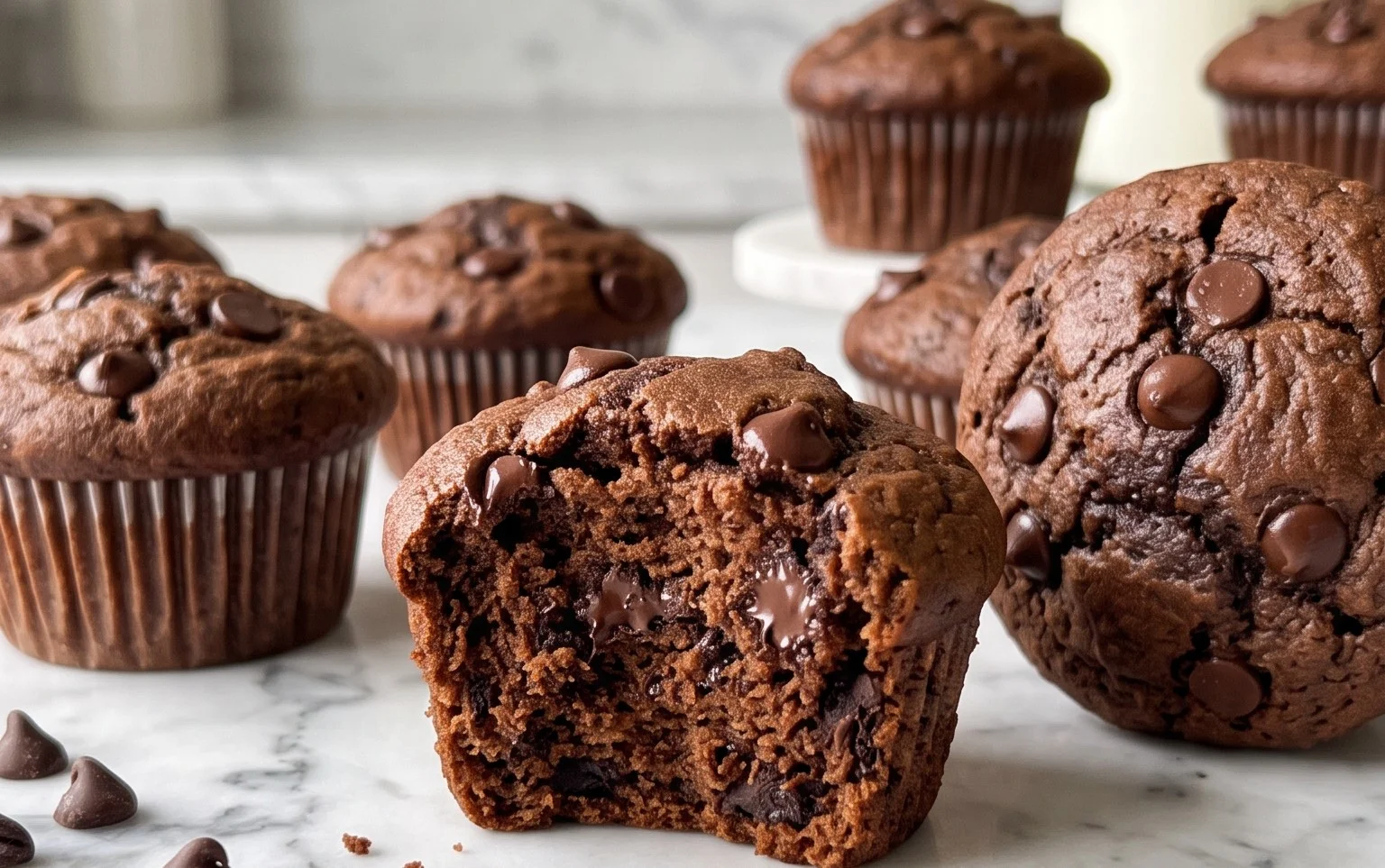 Double Chocolate Zucchini Muffins
