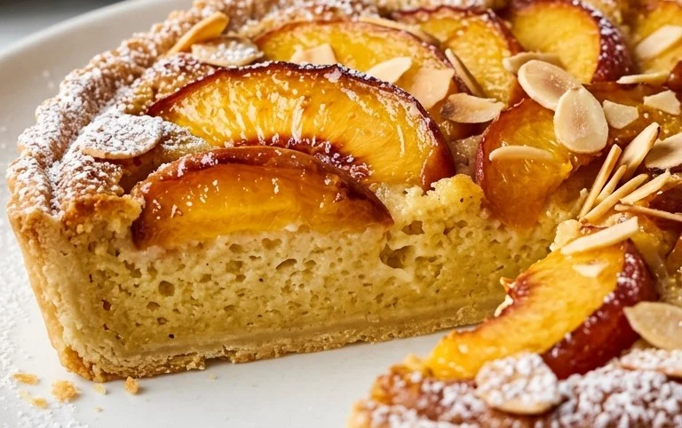 Fresh Peach Tart with Creamy Almond Frangipane