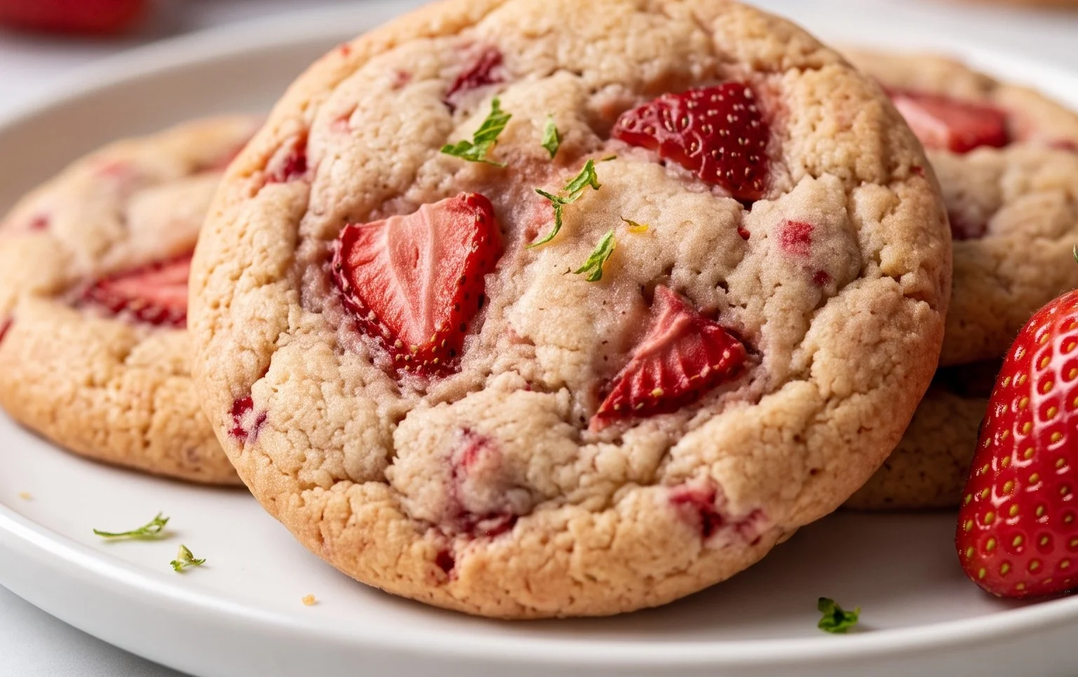 Strawberry Sugar Cookies (vegan)